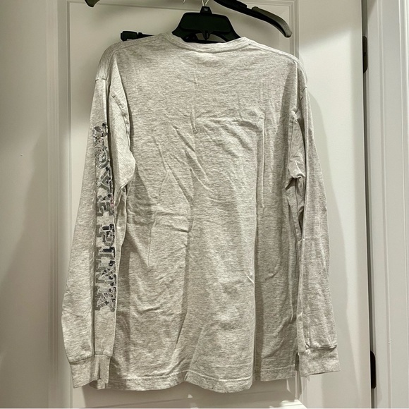 VS Pink HTF Victoria’s Secret Campus Bling Sequin Long Sleeve Tee Shirt L - Picture 5 of 7